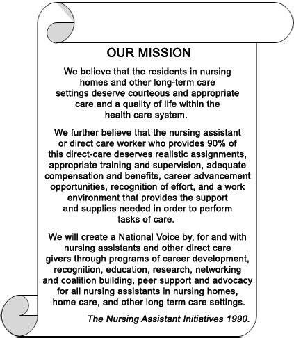 mission statement for nursing school